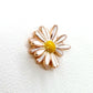 Daisy Flower Stud Earrings - Sterling Silver Rose Gold Plated