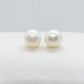 Natural White Pearl Stud Earrings - 8mm - Sterling Silver