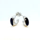 Black Enamel Stainless Steel Stud Earrings