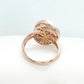 Natural Freshwater Pearl Ring - Sterling Silver Rose Gold Plated - Resizeable