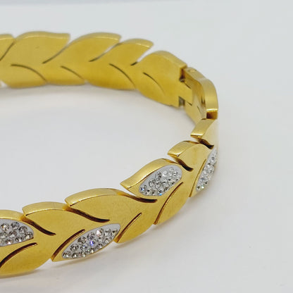 Stainless Steel Bangle - Bracelet - Gold Plated
