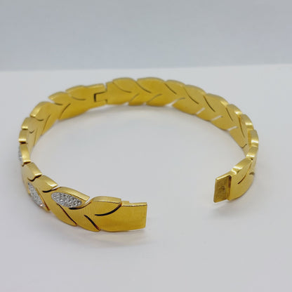 Stainless Steel Bangle - Bracelet - Gold Plated