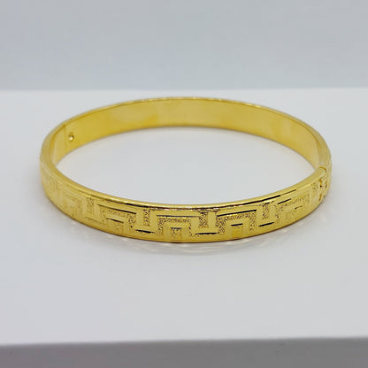 Stainless Steel Bangle - Bracelet - Gold Plated