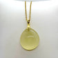 Natural Citrine Pendant - Sterling Silver Gold Plated Chain Necklace