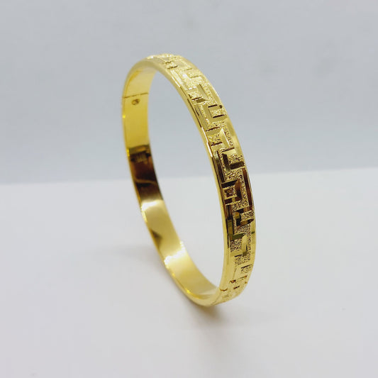 Stainless Steel Bangle - Bracelet - Gold Plated