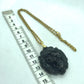 Natural Obsidian Tiger Pendant - Stainless Steel Gold Plated Chain Necklace