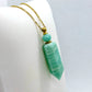 Natural Amazonite Perfume/Holy Water Bottle Pendant - Stainless Steel Chain Necklace