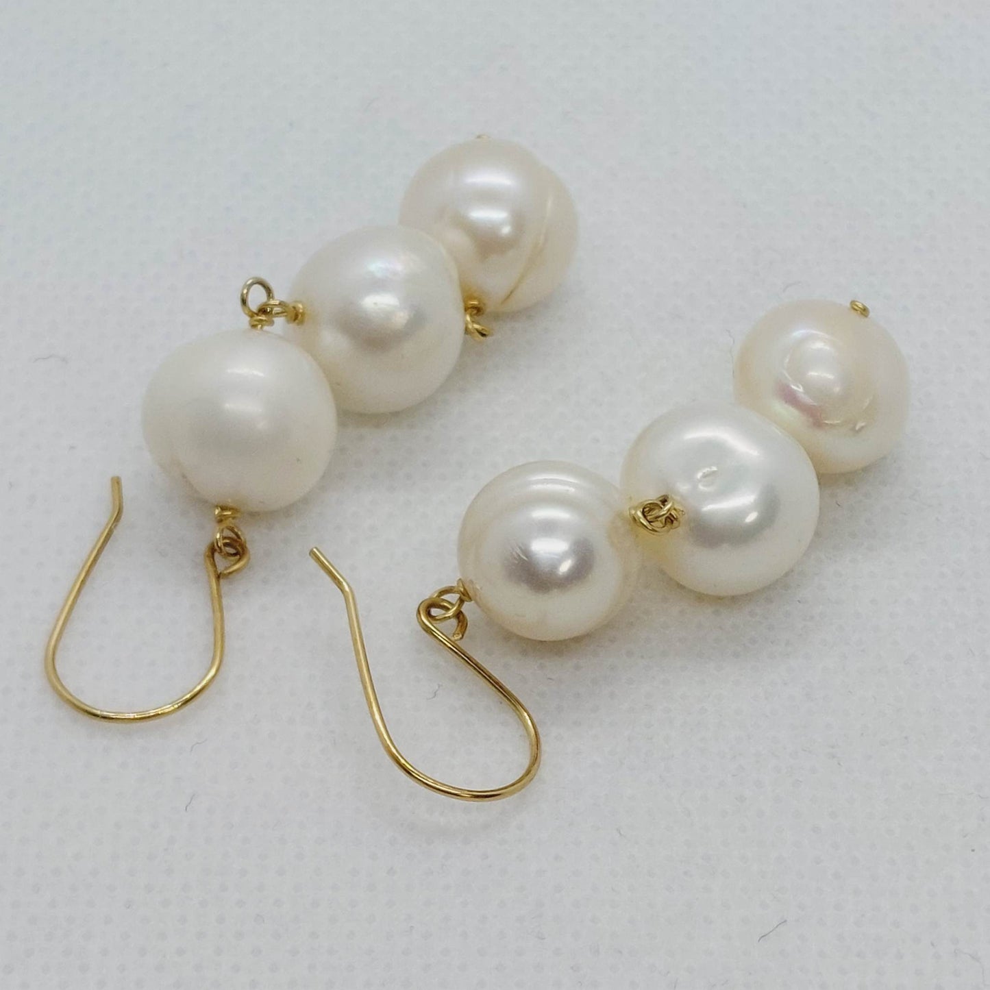 Natural Pearl Jewelry Set - Solid 10K Gold