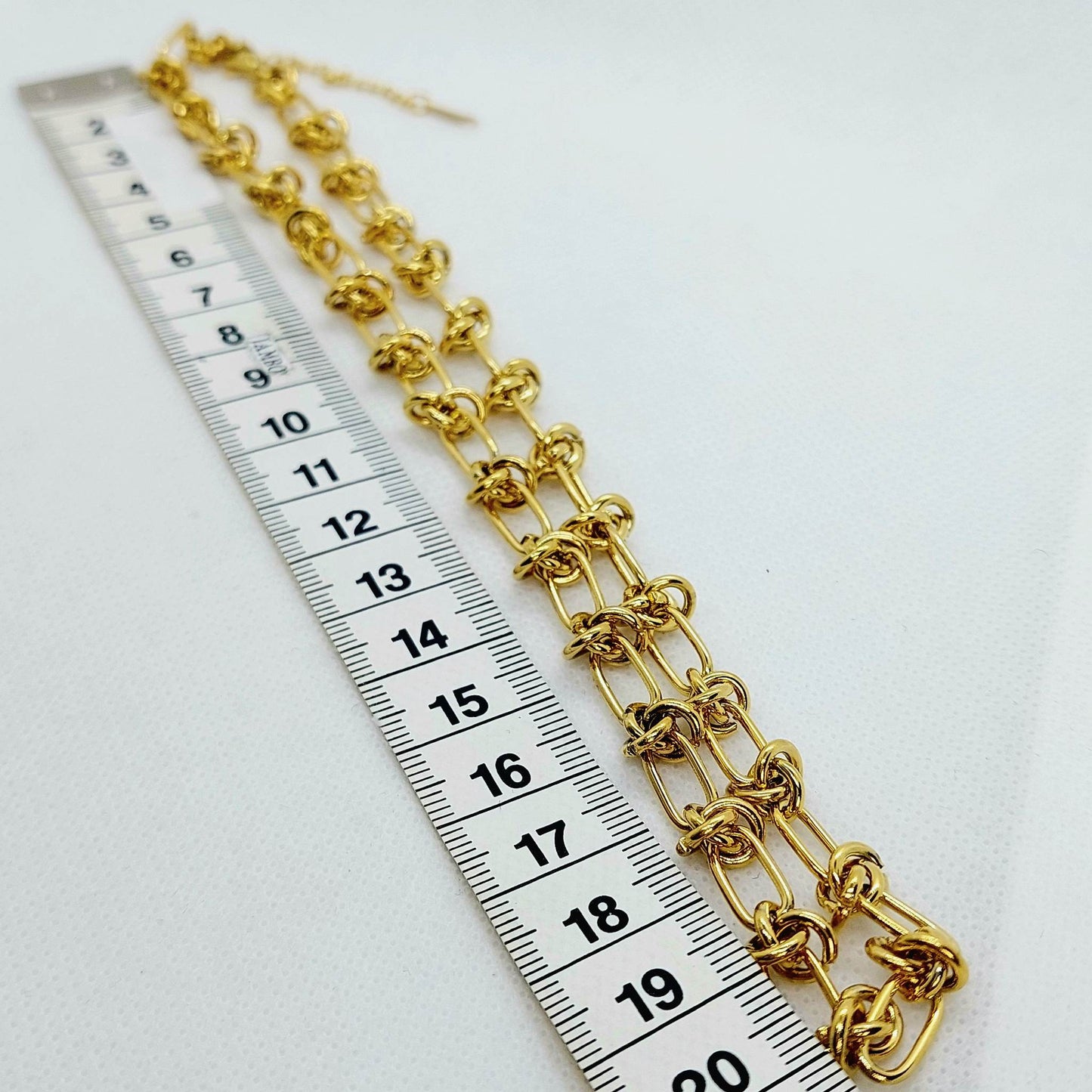 Designer Knot Chain Necklace - Stainless Steel Gold Plated