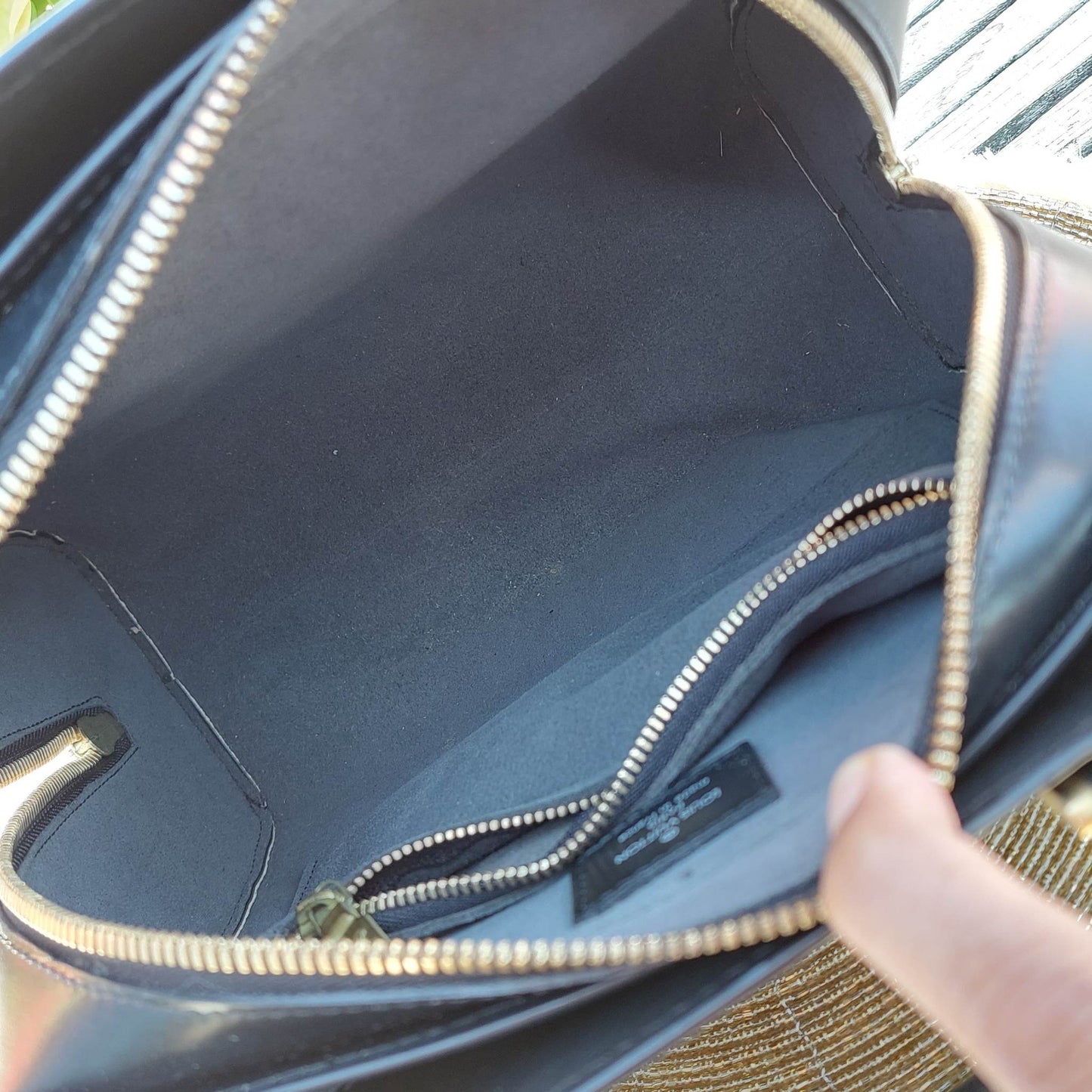 Pre-Loved Louis Vuitton Dark Brown Epi Sablon Handbag