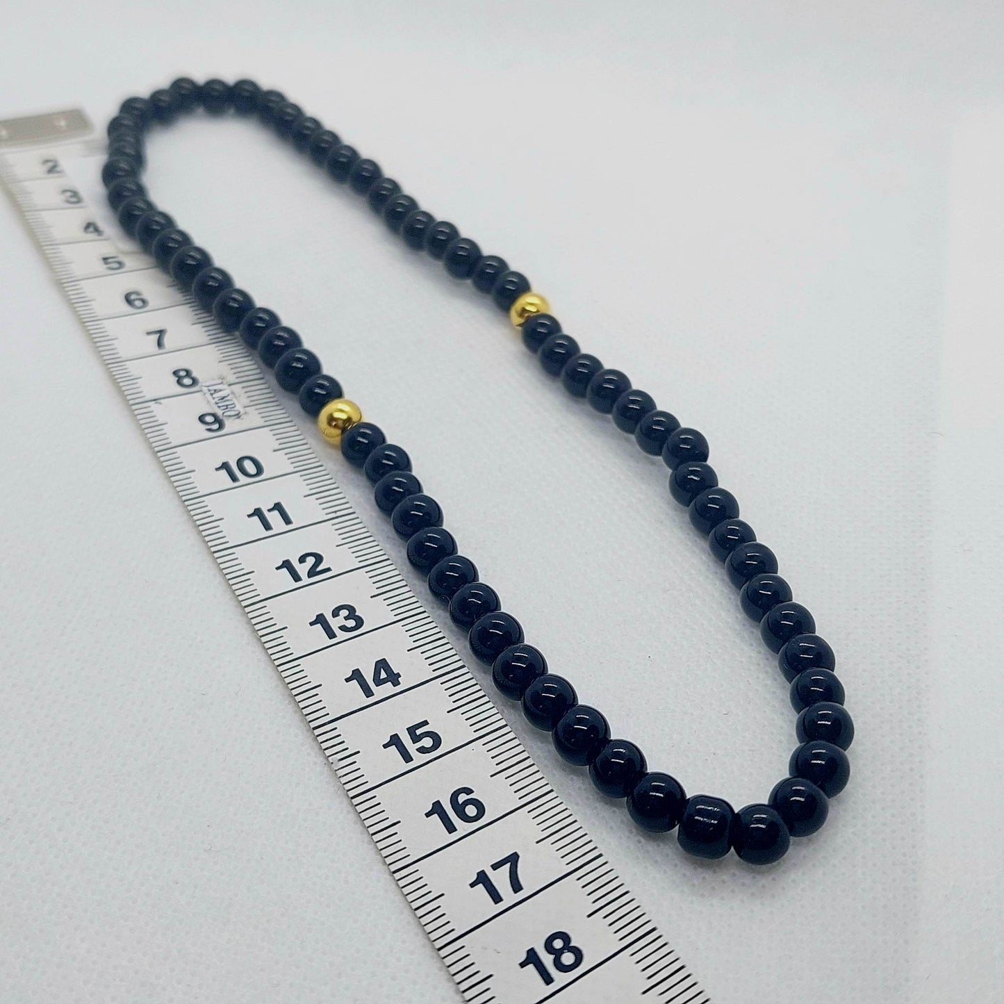 Natural Obsidian Double Bracelet - 6mm