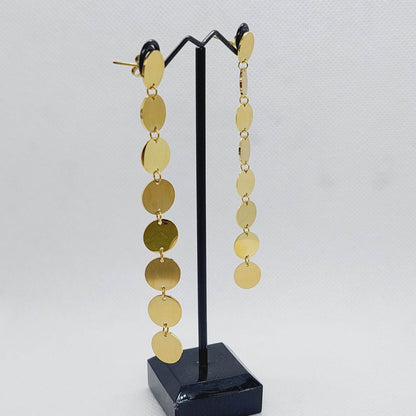 Stainless Steel Gold Plated Dangle Earrings