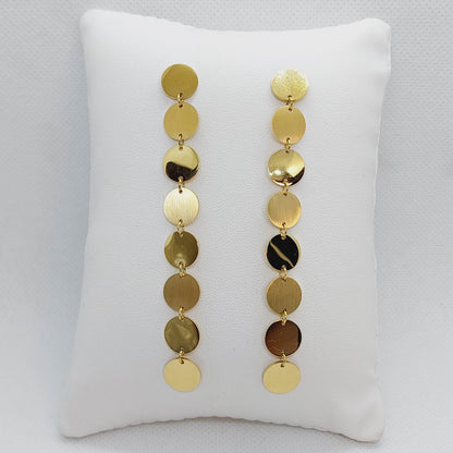 Stainless Steel Gold Plated Dangle Earrings
