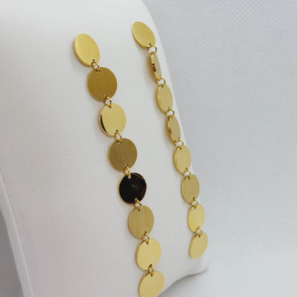 Stainless Steel Gold Plated Dangle Earrings