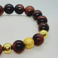 Dark Red Tiger Eye Bracelet with 10mm Stones