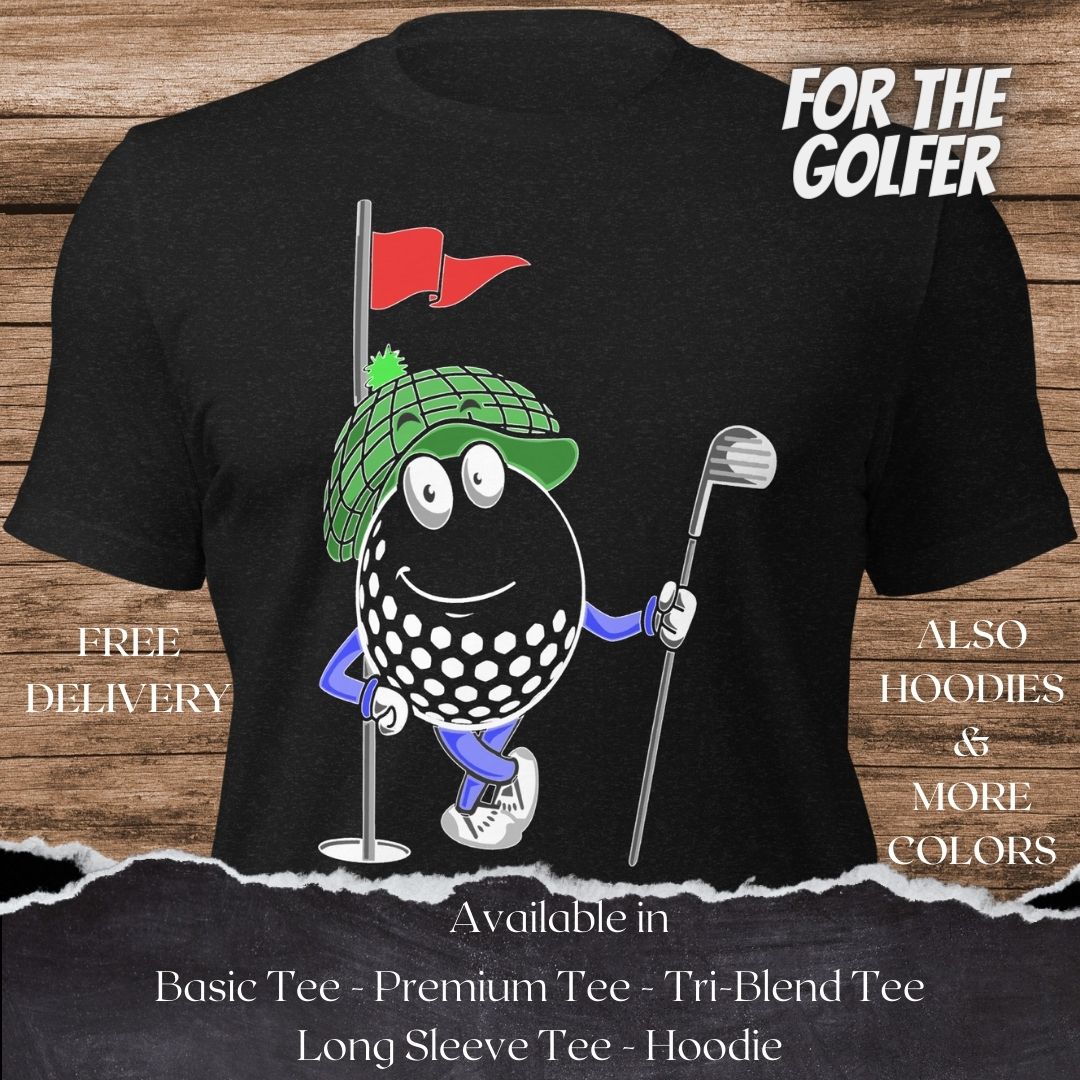 Cartoon Golf Ball Golf TShirt and Hoodie is a Creative Golf Graphic design for Men and Women