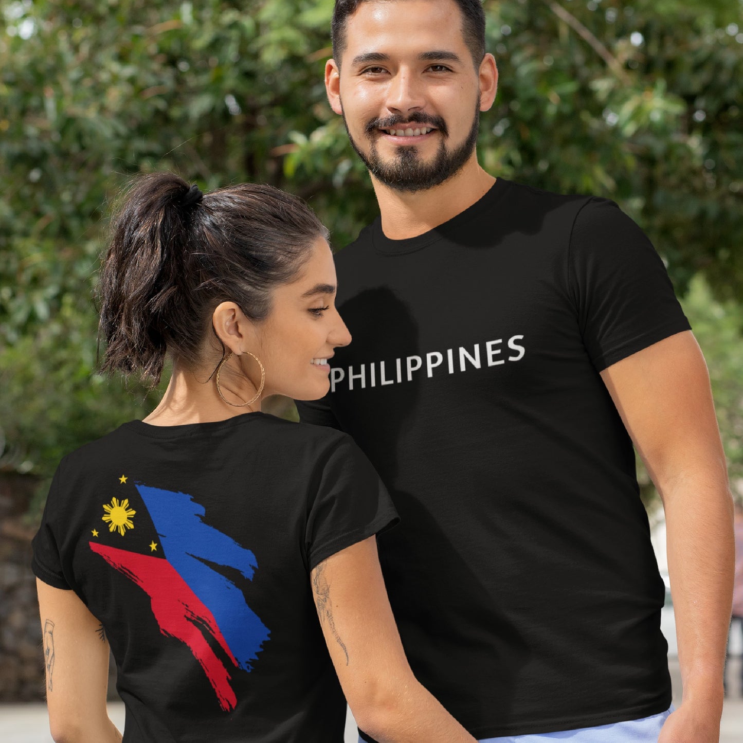 Philippines + Flag (Back) TShirt - Unisex