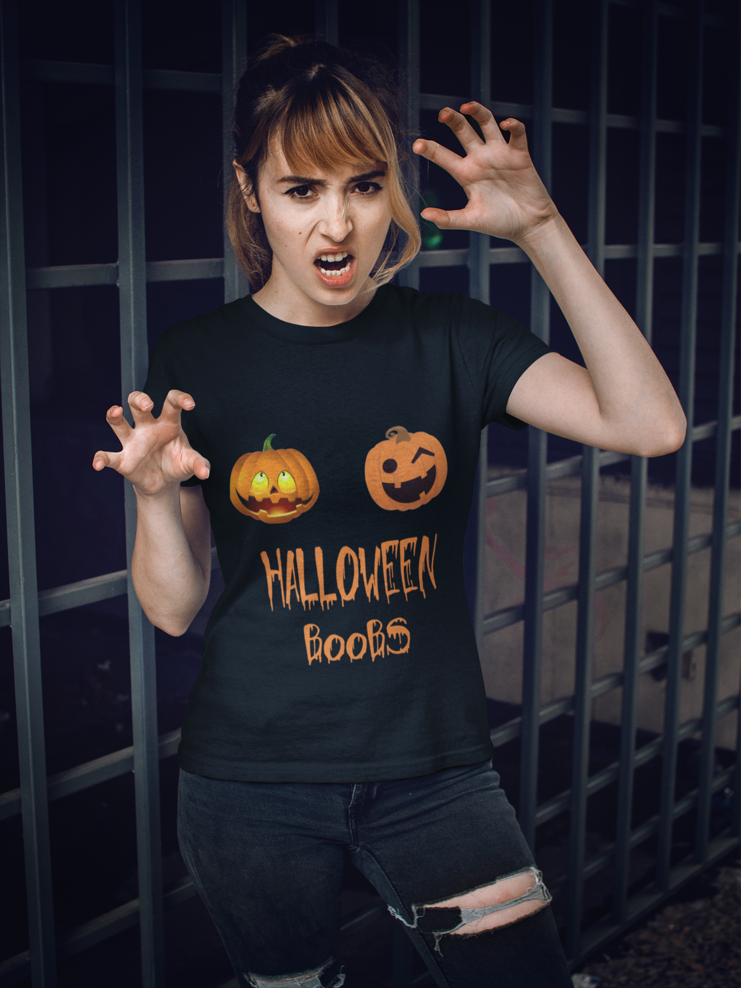 Pumpkin Halloween Boobs TShirt - Unisex - Halloween – Jambo
