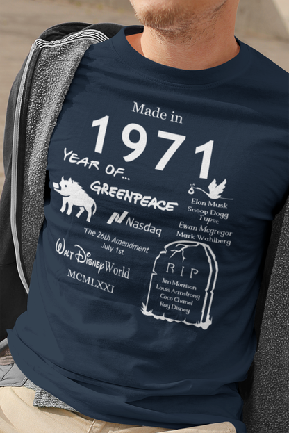 Made in 1971 TShirt - Unisex