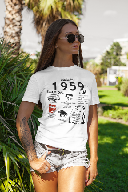 Made in 1959 (Black) TShirt - Unisex