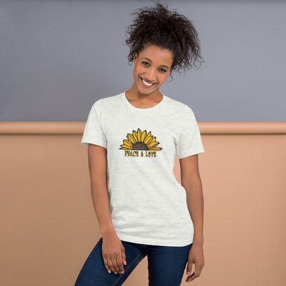 Peace & Love TShirt - Unisex - Sunflower