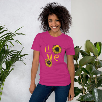Peace & Love TShirt - Unisex - Sunflower