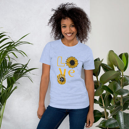 Peace & Love TShirt - Unisex - Sunflower