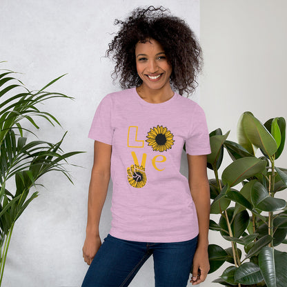 Peace & Love TShirt - Unisex - Sunflower