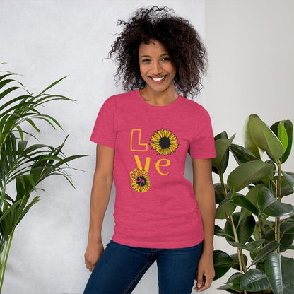 Peace & Love TShirt - Unisex - Sunflower