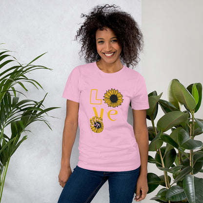 Peace & Love TShirt - Unisex - Sunflower