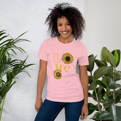 Peace & Love TShirt - Unisex - Sunflower
