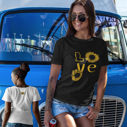 Peace & Love TShirt - Unisex - Sunflower