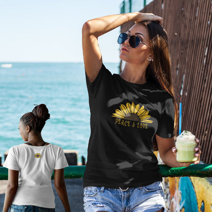 Peace & Love TShirt - Unisex - Sunflower